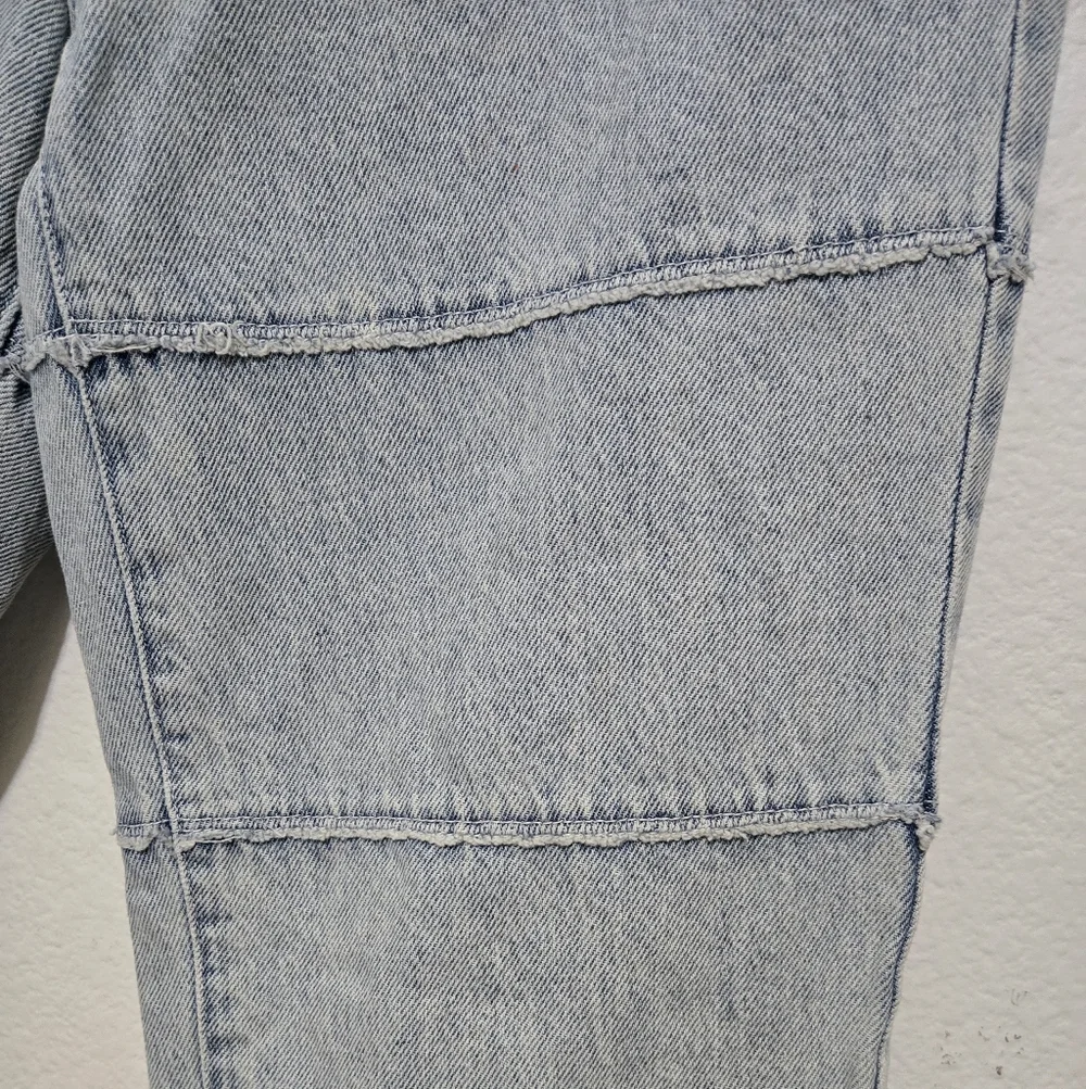 PacSun Seamed Low Rise Straight Leg Jeans Light Wash Blue Denim Size 27